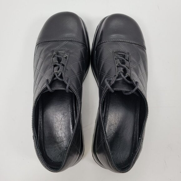 Dansko Women's Black Leather Oxford Clog Comfort Shoes US Size 9.5 EU 40 - Picture 5 of 8